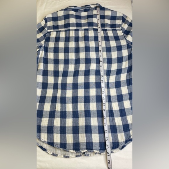 JACHS Girlfriend Mae Light Flannel Plaid Button Down Shirt Size Medium - Picture 8 of 8